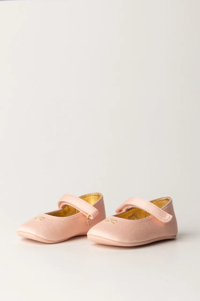 Ballerine bambina chiusura strappo Pink
